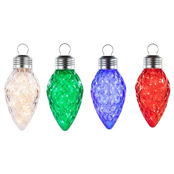 Northlight 9-in LED Multicolor Commercial C9 Style Faceted Twinkle Christmas Light - 4/Pack