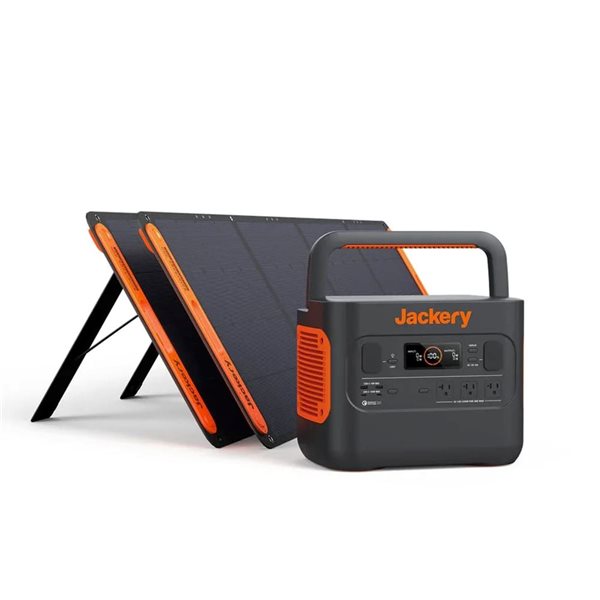 Générateur solaire Jackery 2000 Pro 2160Wh et 2 panneaux solaires SolarSaga de 100W