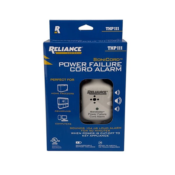 Reliance Controls SoniCord White Appliance Power Failure Alarm