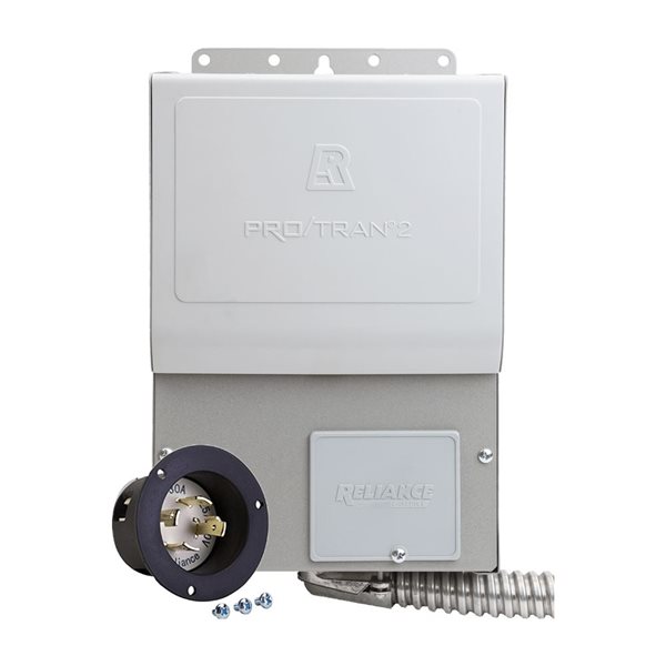 Commutateur de transfert manuel/compteur Reliance Controls Pro Tran 6 circuits 2 30 A, entrée d'alimentation