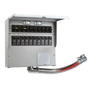 Reliance Controls Pro Tran 2 50-Amp 12,500W 10-Circuit Indoor Transfer Switch and Meters