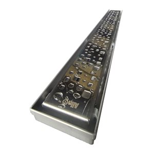 AlinO 54-in Nickel Stainlesss Steel Grate/Tile Insert Linear Shower Drain