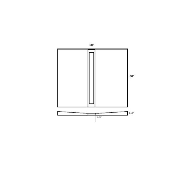 Ensemble de douche linéaire sans drain pour sortie de drain centrale AlinO 60 x 60 po