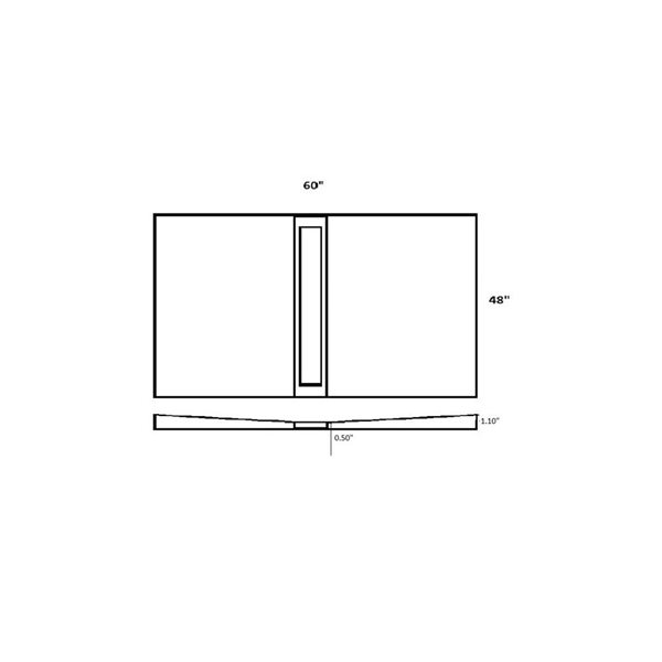 AlinO 48 x 60-in Without Drain Linear Shower Kit for Center Drain Outlet