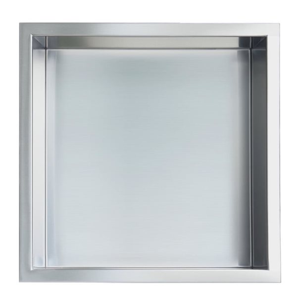 AlinO 12 x 12-in Brushed Nickel Stainless Steel Shower Niche