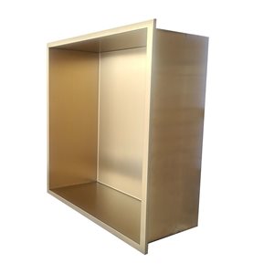 AlinO 12 x 12-in Matte Gold Stainless Steel Shower Niche