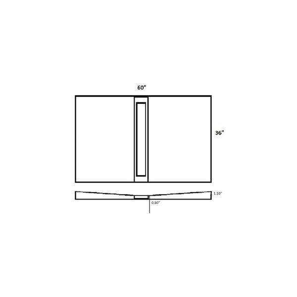 Ensemble de douche linéaire sans drain pour sortie de drain centrale AlinO, 36 x 60 po