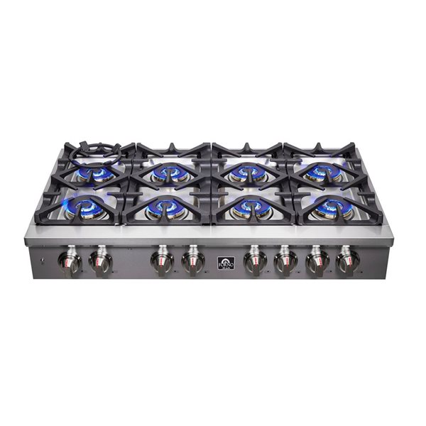 FORNO Spezia Alta Qualita 48-in Pro-Style Cast-Iron Burner Gas Rangetop