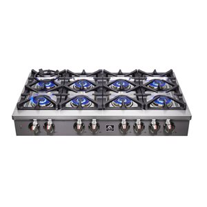 FORNO Spezia Alta Qualita 48-in Pro-Style Cast-Iron Burner Gas Rangetop