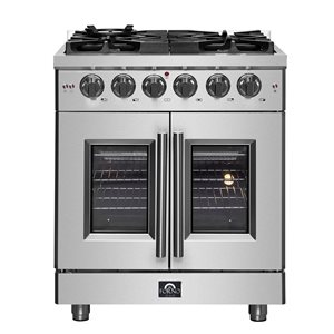 Cuisinière à gaz Galiano de FORNO 83 000 BTU 36 po 6 brûleurs four à convection 5,36 pi³, acier inoxydable