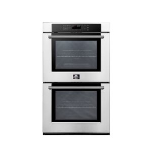 FORNO Villarosa 30-in 10-ft³ Double Electric Wall Oven in Stainless Steel