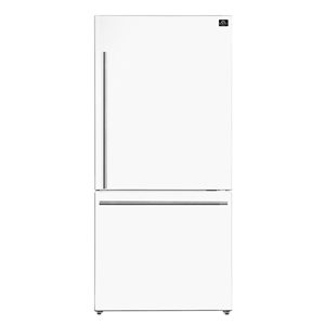 FORNO Milano 31-in 17.2-ft³ Espresso Bottom Freezer Right Swing Door Refrigerator in Black