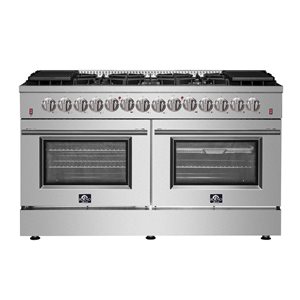 Cuisinière biénergie autoportante de 60 po à 10 brûleurs Galiano de FORNO, acier inoxydable