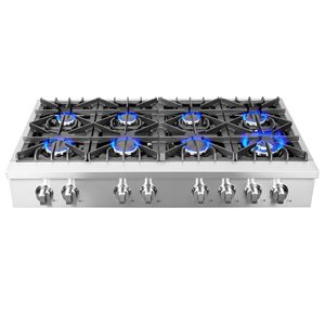 FORNO Cossato Alta Qualita 48-in Cast-Iron Burner Gas Rangetop