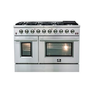 FORNO Galiano 48-in 8-Burner Freestanding Double Oven Gas Range