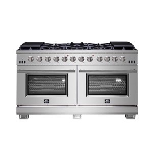 FORNO Capriasca 48-in 8-Burner Freestanding Double Oven Gas Range