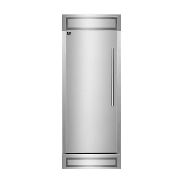 FORNO Maderno 32-in Left Swing 13,6-ft³ Convertible Built-In Freezerless Refrigerator - Stainless Steel