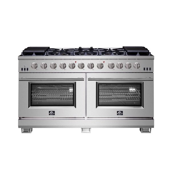 FORNO Capriasca 60-in 10-Burner Freestanding Double Oven Gas Range