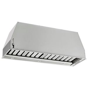 Hotte de cuisinière encastrée en acier inoxydable 33,5 po Frassanito de FORNO 450 pi³/min avec filtres à chicanes