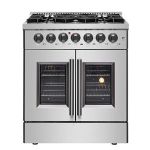 Cuisinière biénergie autoportante Galiano de FORNO 30 po à porte battante