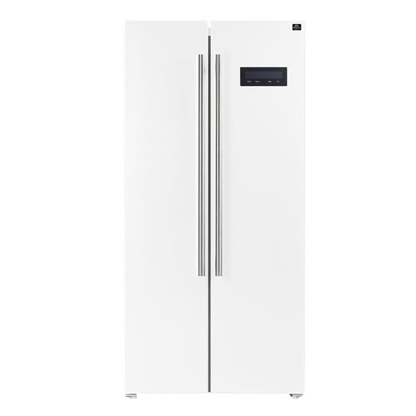 FORNO Espresso Salerno 33-in 15.6-ft³ Counter Depth Side-by-Side Refrigerator - White