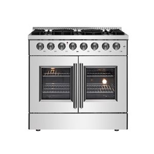 Cuisinière biénergie autoportante Galiano de FORNO 36 po à porte battante