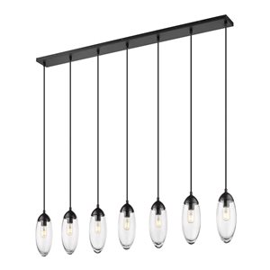 Z-Lite Arden 7-Light Matte Black Linear Chandelier