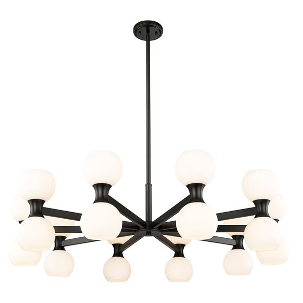 Z-Lite Artemis 20-Light Matte Black Shaded Chandelier