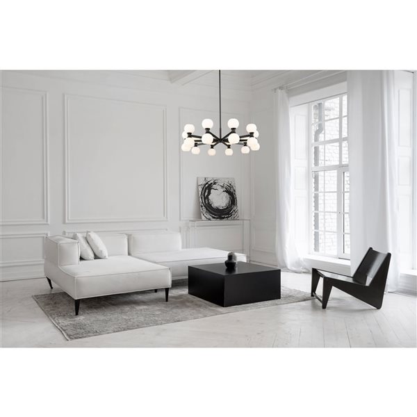 Z-Lite Artemis 20-Light Matte Black Shaded Chandelier