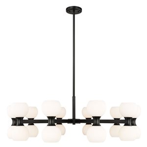 Z-Lite Artemis 20-Light Matte Black Shaded Chandelier