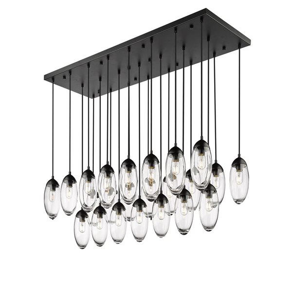 Z-Lite Arden 23-Light Matte Black Linear Chandelier