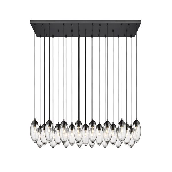 Z-Lite Arden 23-Light Matte Black Linear Chandelier