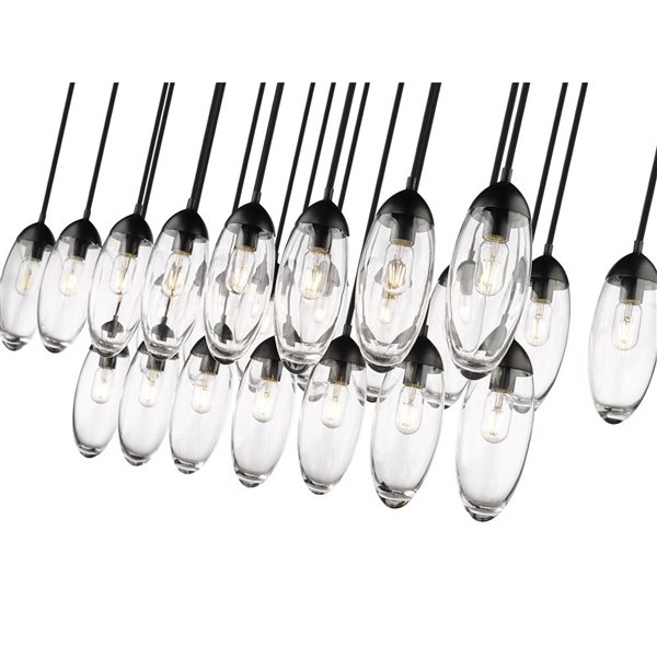 Z-Lite Arden 23-Light Matte Black Linear Chandelier