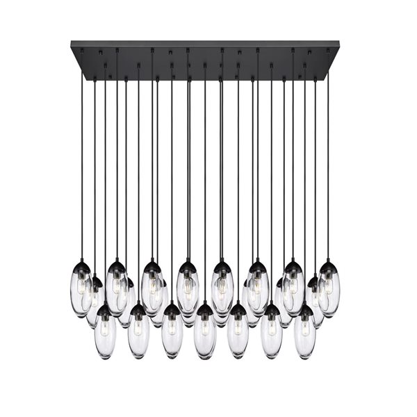 Z-Lite Arden 23-Light Matte Black Linear Chandelier