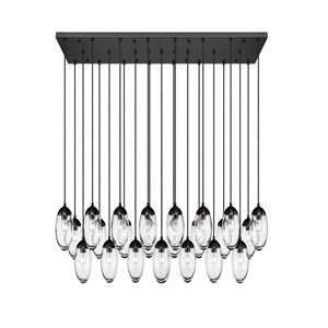 Z-Lite Arden 23-Light Matte Black Linear Chandelier