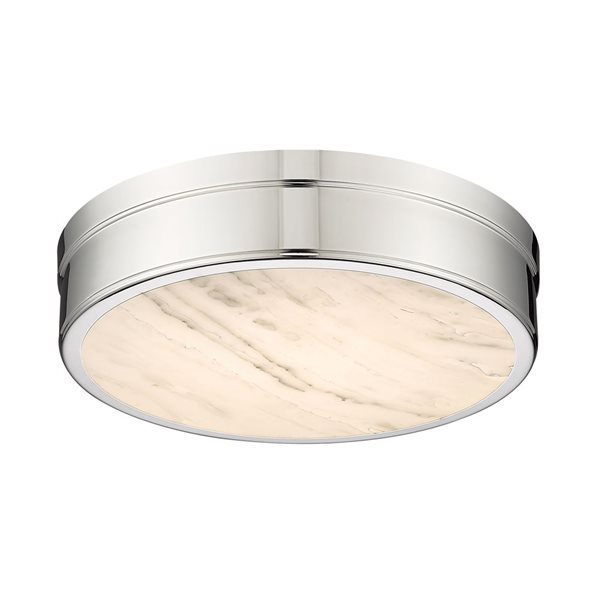 Z-Lite Anders 15-in 1-Light Polished Nickel Flush Mount