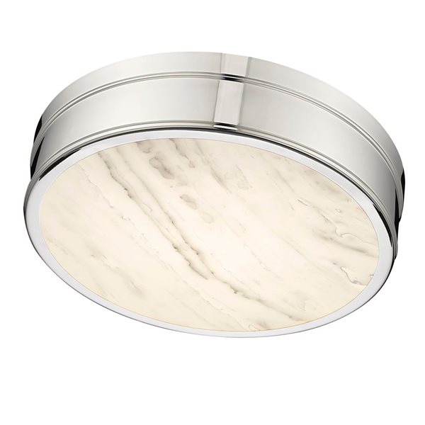 Z-Lite Anders 15-in 1-Light Polished Nickel Flush Mount