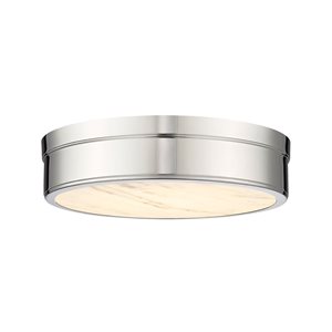 Z-Lite Anders 15-in 1-Light Polished Nickel Flush Mount