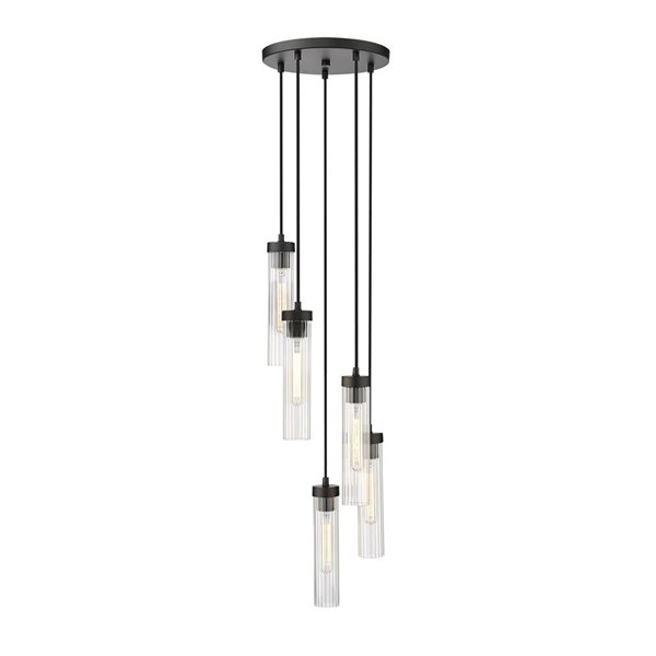 Z-Lite Beau 5-Light Matte Black Linear Chandelier