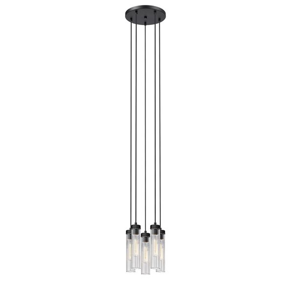 Z-Lite Beau 5-Light Matte Black Linear Chandelier