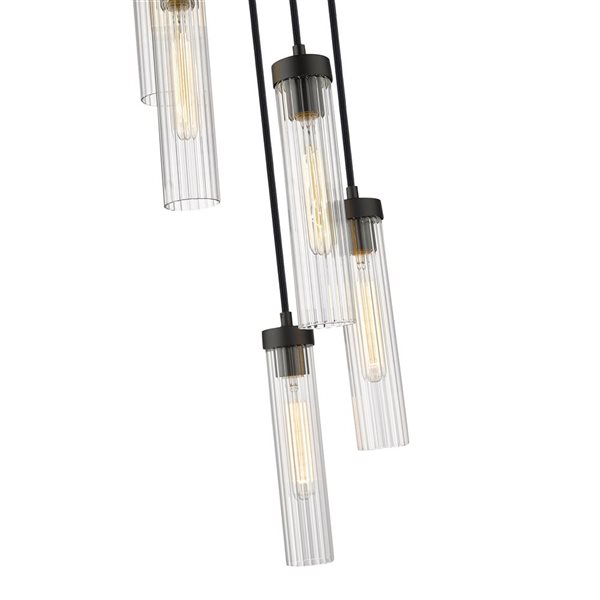 Z-Lite Beau 5-Light Matte Black Linear Chandelier