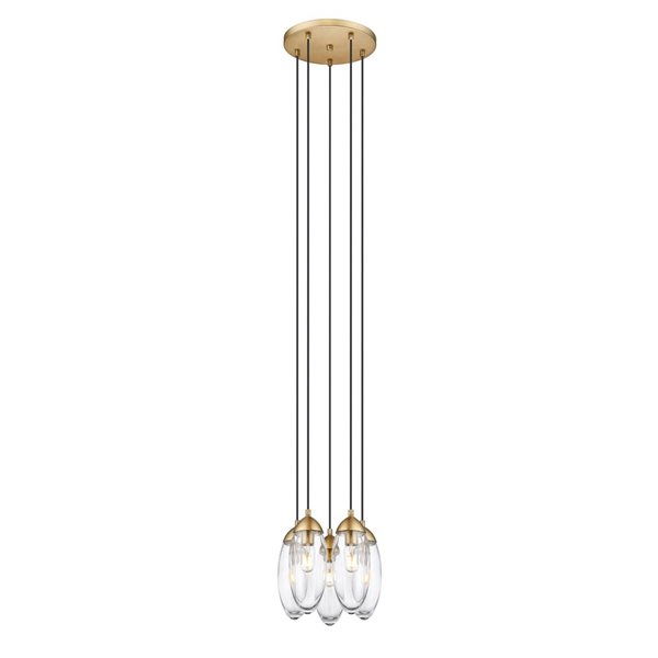 Z-Lite Arden 5-Light Rubbed Brass Linear Chandelier