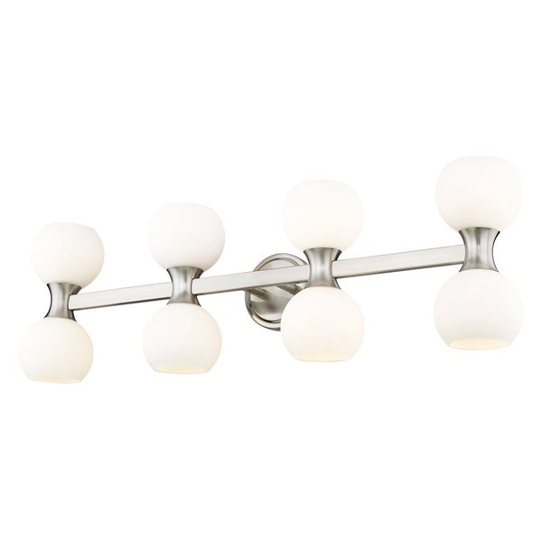 Z-Lite Artemis 35-in 8-Light Brushed Nickel Vanity Light