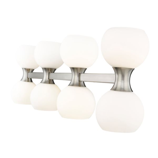 Z-Lite Artemis 35-in 8-Light Brushed Nickel Vanity Light