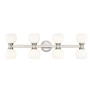 Z-Lite Artemis 35-in 8-Light Brushed Nickel Vanity Light