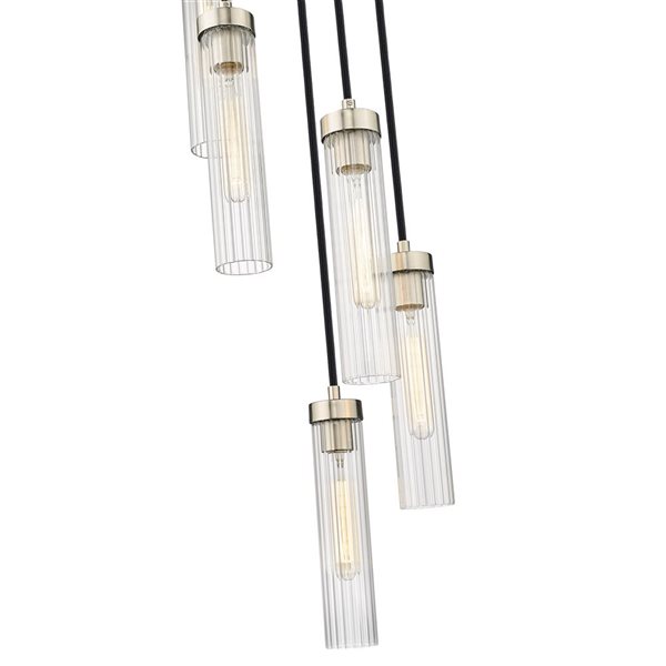 Z-Lite Beau 5-Light Brushed Nickel Linear Chandelier