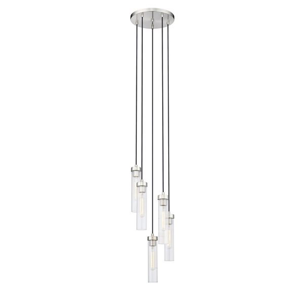 Z-Lite Beau 5-Light Brushed Nickel Linear Chandelier