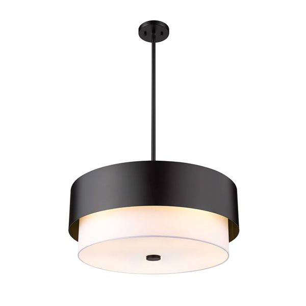 Z-Lite Counterpoint 5-Light Matte Black Shaded Chandelier