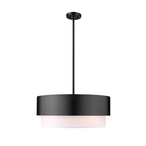 Z-Lite Counterpoint 5-Light Matte Black Shaded Chandelier