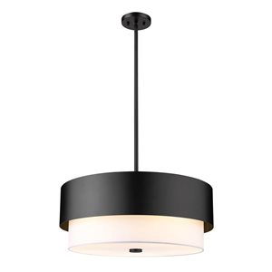 Z-Lite Counterpoint 5-Light Matte Black Shaded Chandelier